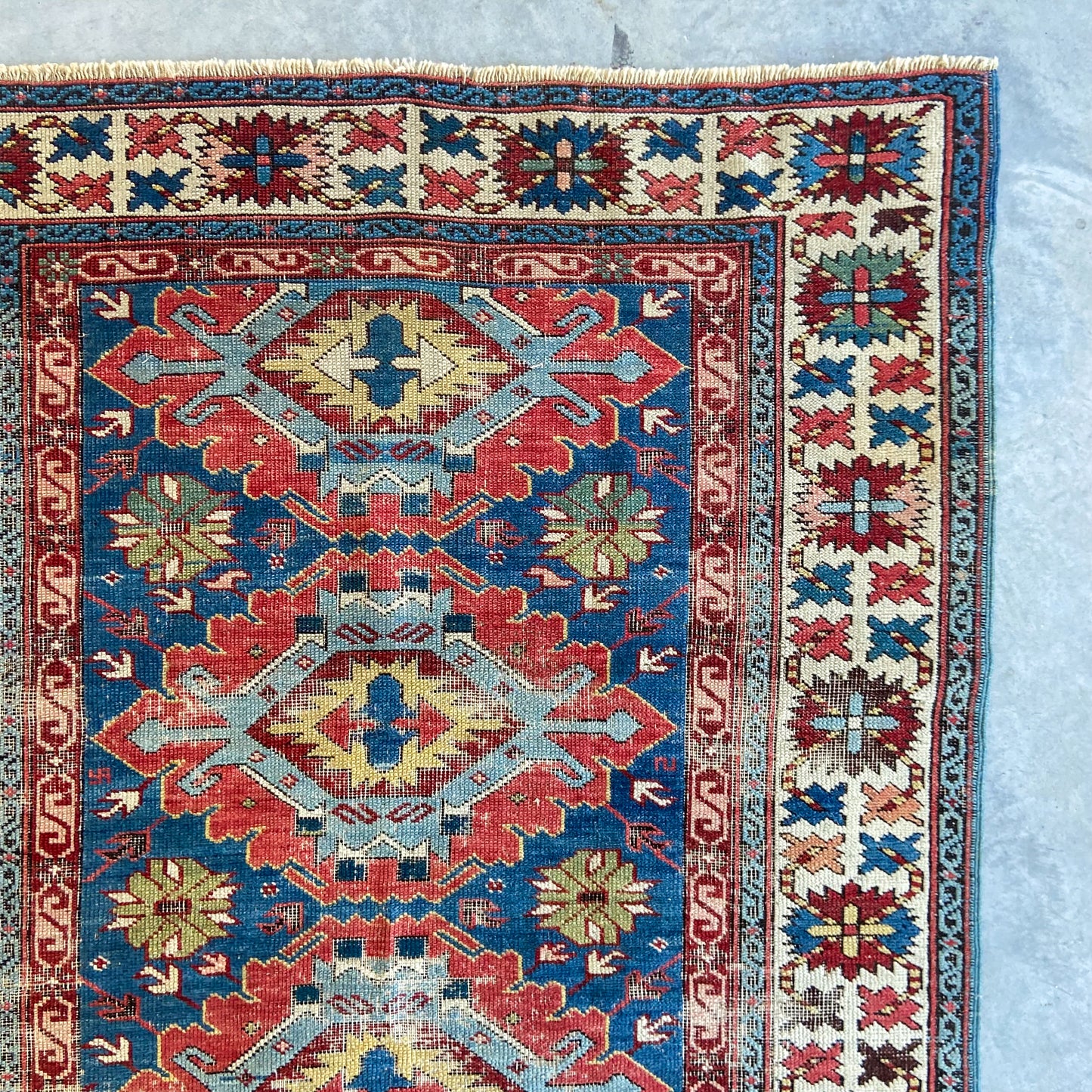 Antique Kuba Accent Rug #R1142 - 3'6" x 5'2"