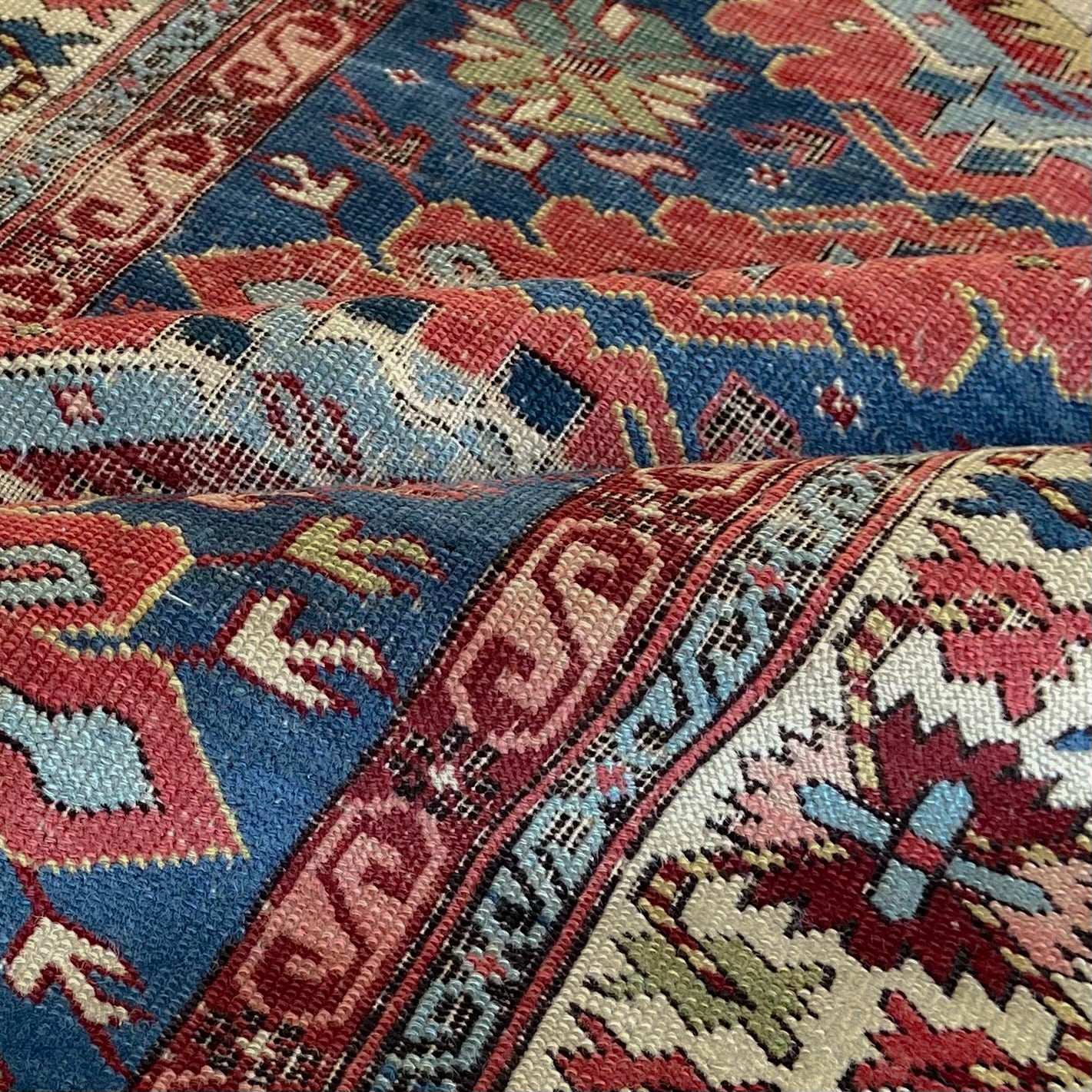 Antique Kuba Accent Rug #R1142 - 3'6" x 5'2"