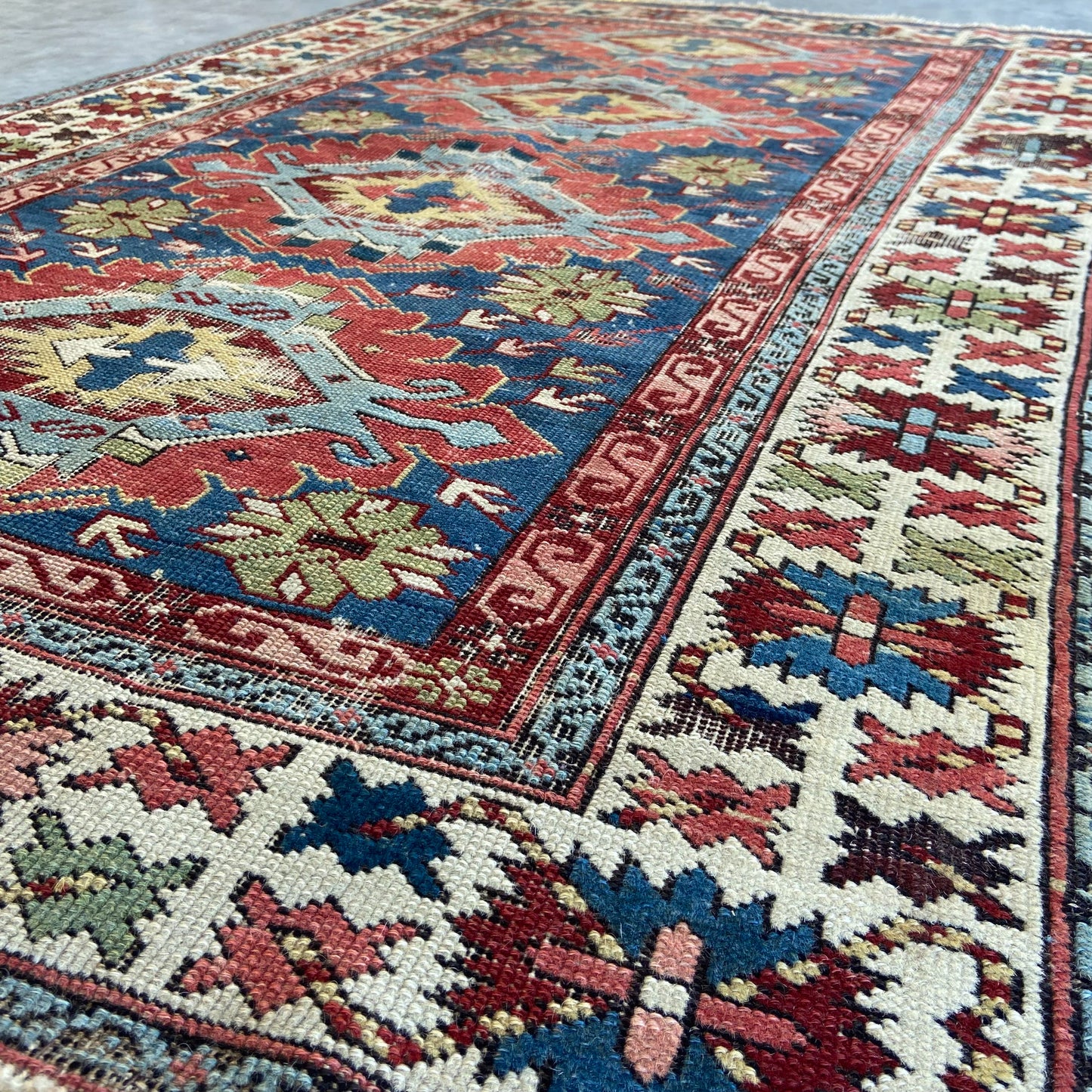 Antique Kuba Accent Rug #R1142 - 3'6" x 5'2"