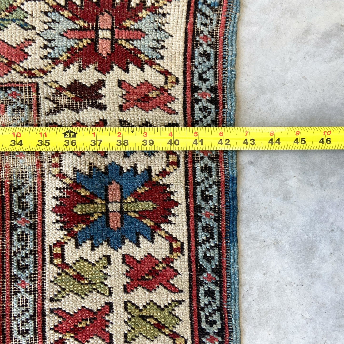 Antique Kuba Accent Rug #R1142 - 3'6" x 5'2"