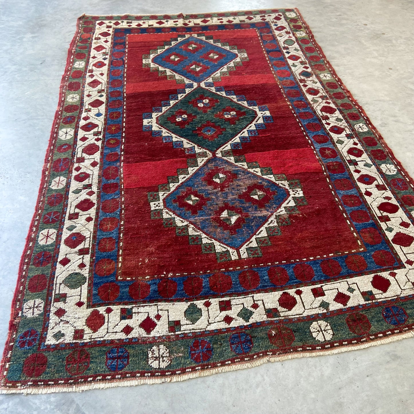 Antique Kazak Room-Sized Rug #R1143 4'8" x 7'6"