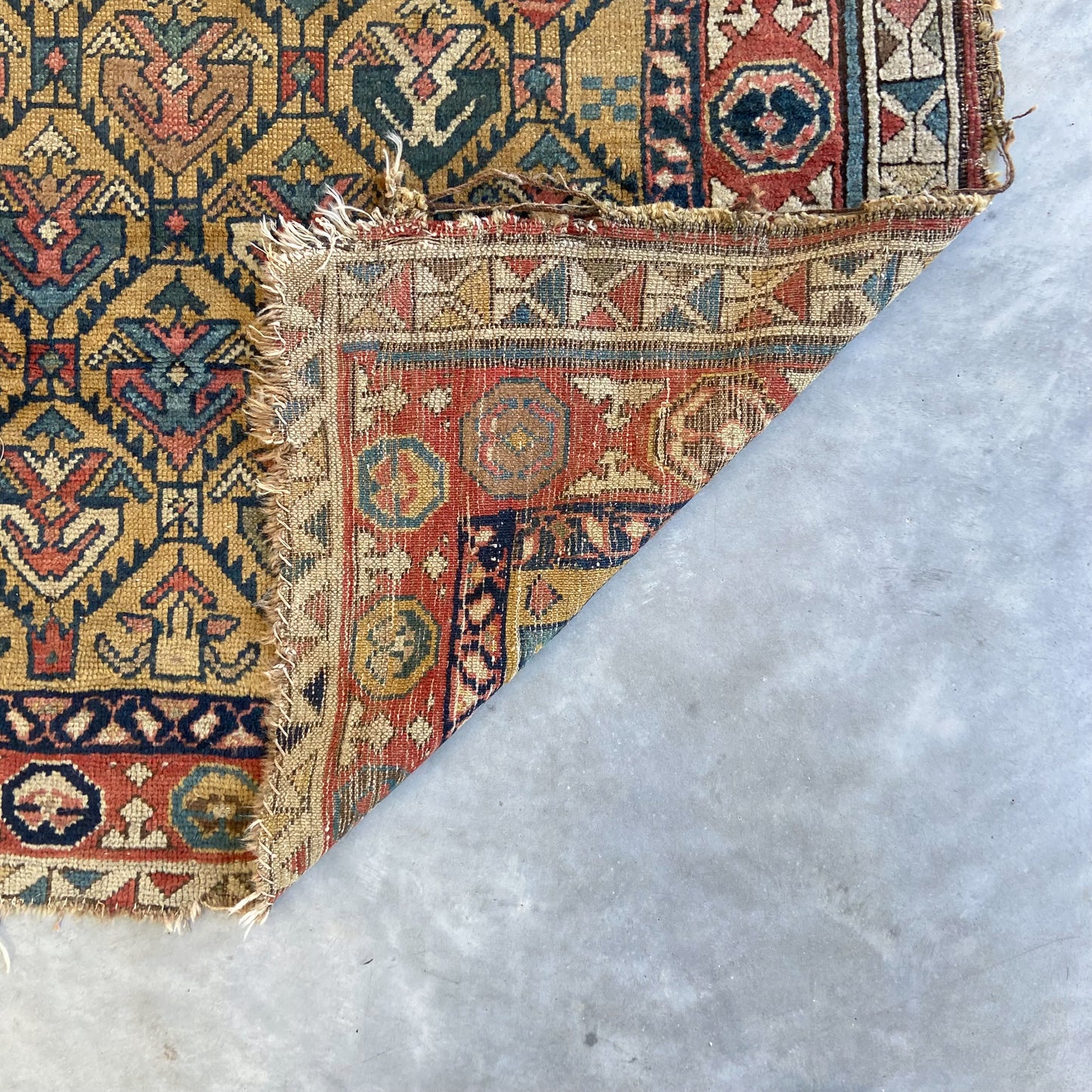 Early Caucasian Antique Runner #R1144 - 3'6" x 9'10"