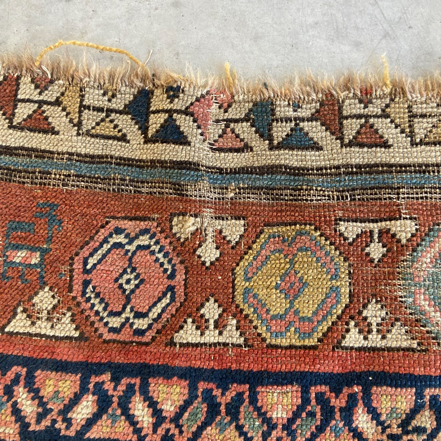 Early Caucasian Antique Runner #R1144 - 3'6" x 9'10"