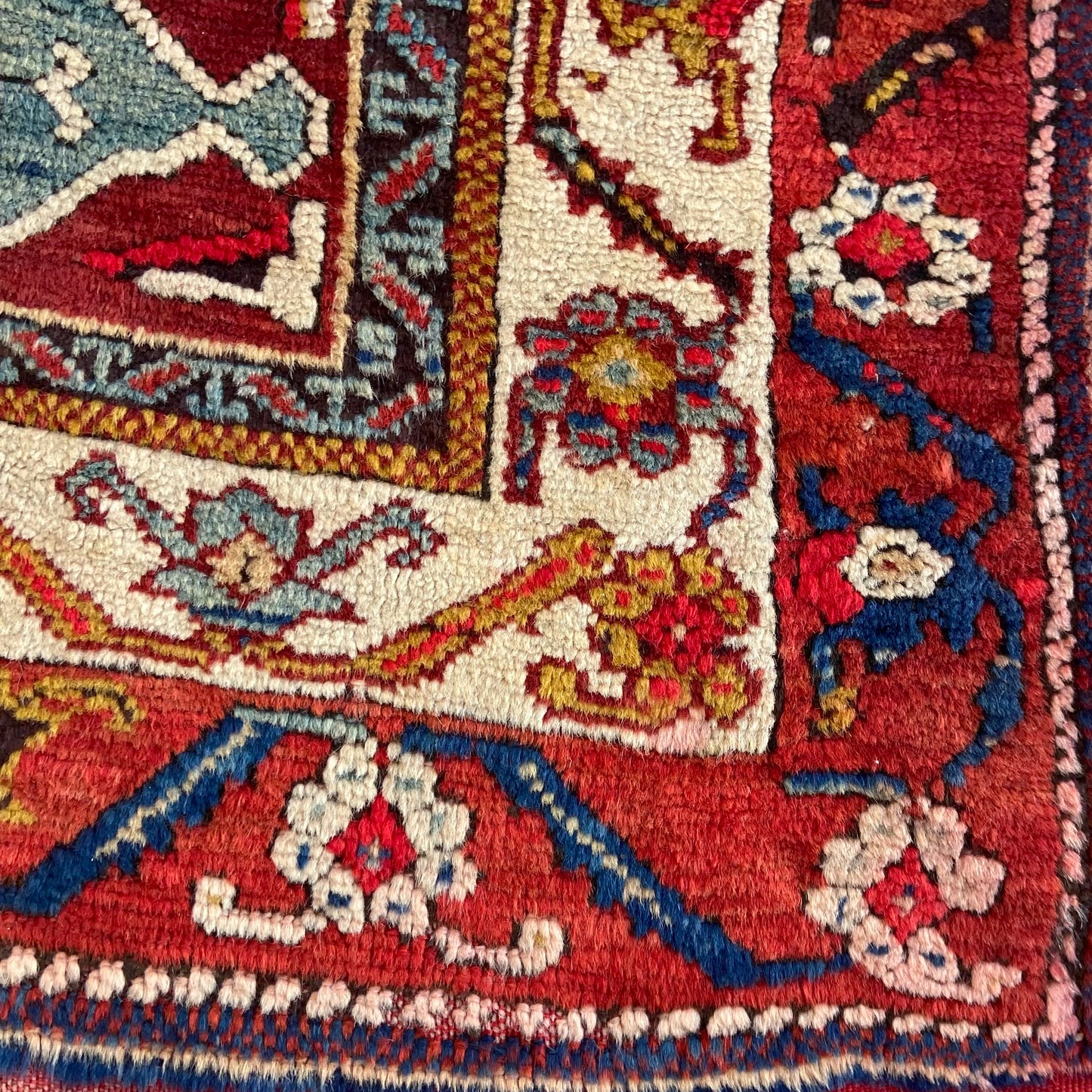 Collectible Antique Anatolian Prayer Accent Rug #R1146 - 4'2" x 5'8"