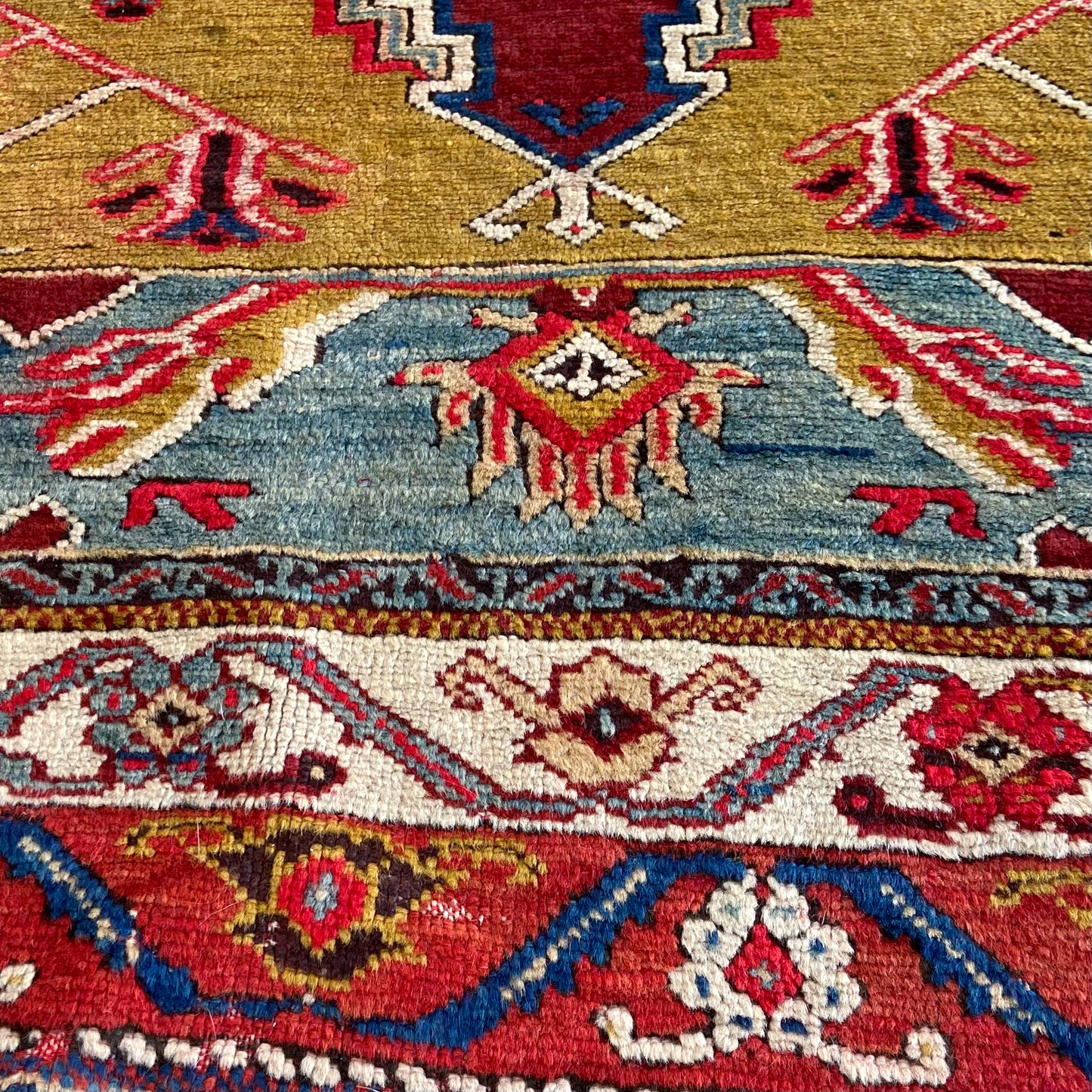 Collectible Antique Anatolian Prayer Accent Rug #R1146 - 4'2" x 5'8"