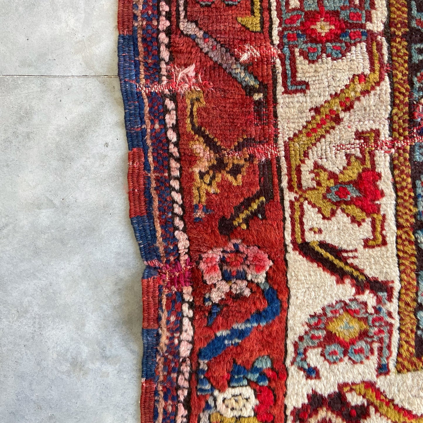 Collectible Antique Anatolian Prayer Accent Rug #R1146 - 4'2" x 5'8"