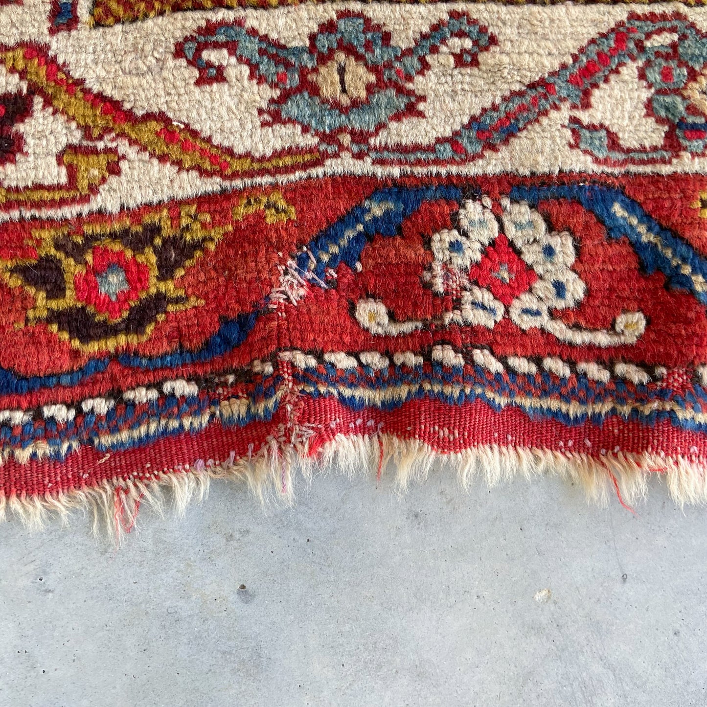 Collectible Antique Anatolian Prayer Accent Rug #R1146 - 4'2" x 5'8"