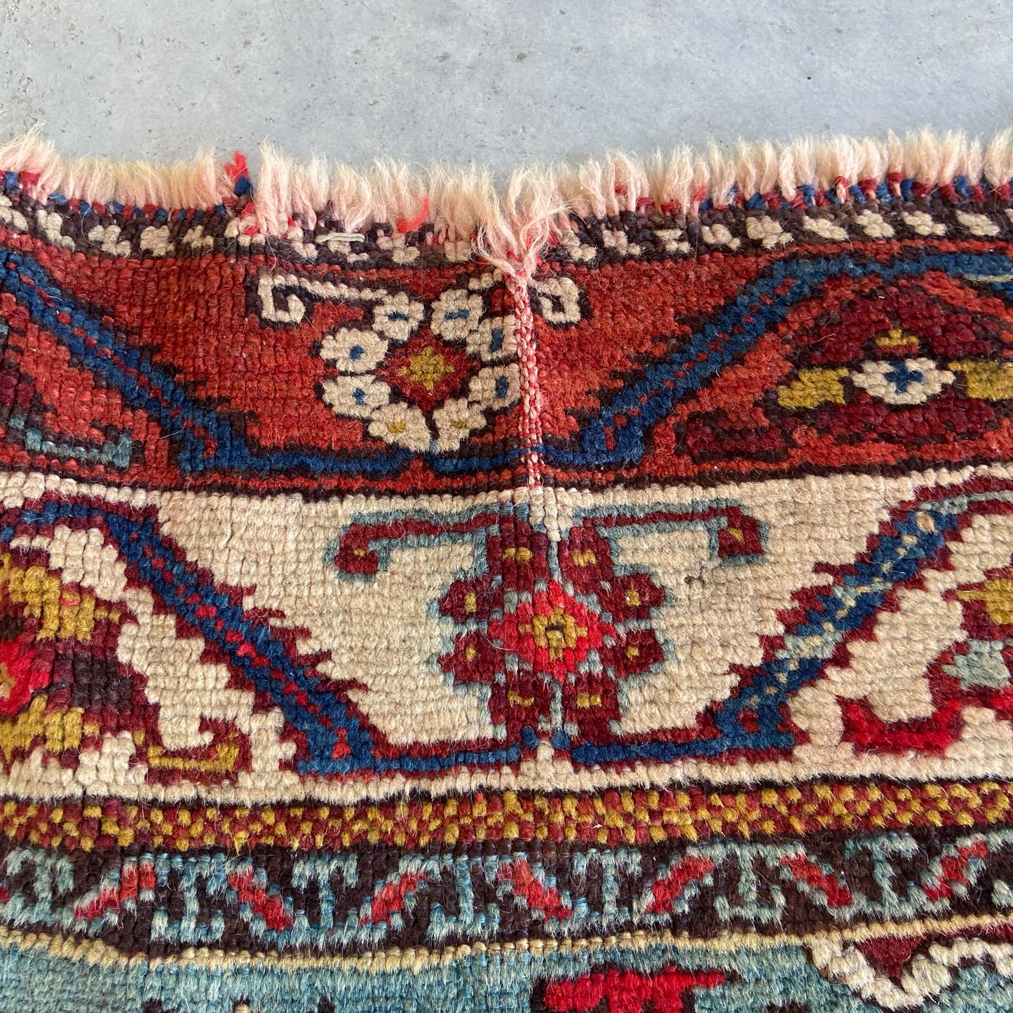 Collectible Antique Anatolian Prayer Accent Rug #R1146 - 4'2" x 5'8"