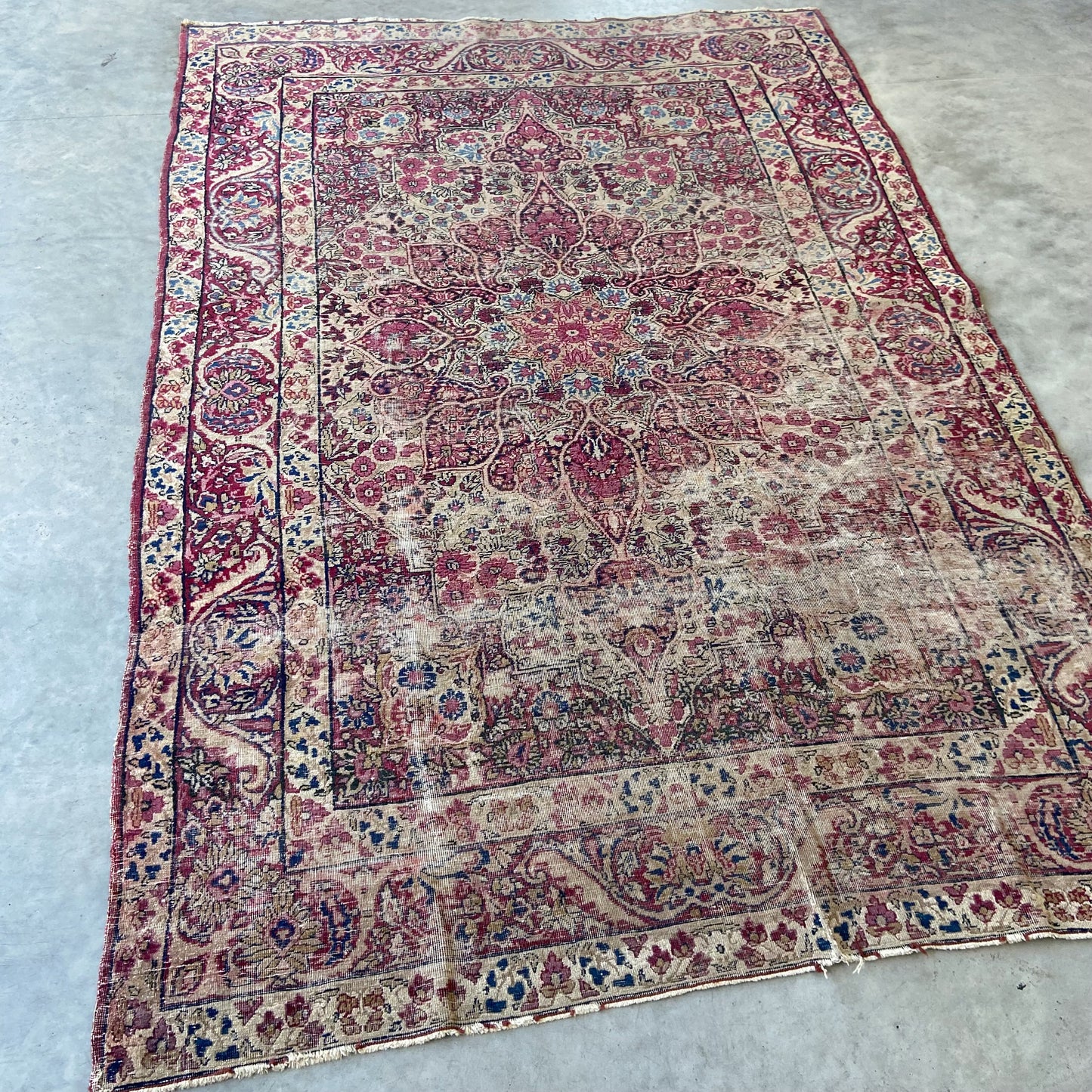 Antique Kerman Accent Rug #R1149 - 4'2" x 6'1"