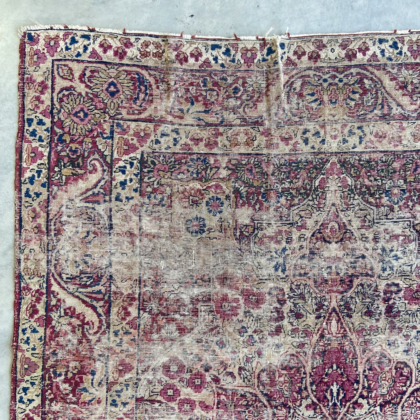 Antique Kerman Accent Rug #R1149 - 4'2" x 6'1"