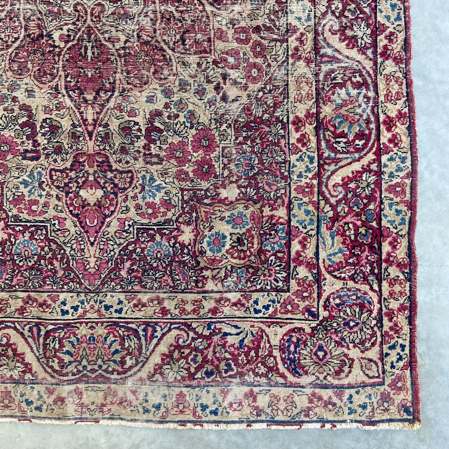 Antique Kerman Accent Rug #R1149 - 4'2" x 6'1"