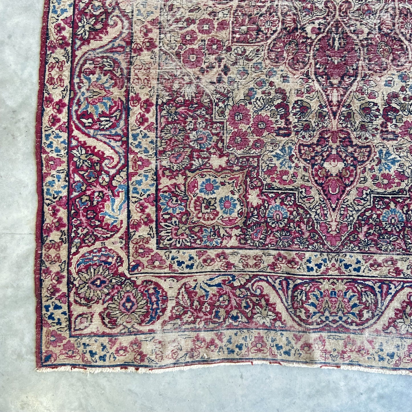 Antique Kerman Accent Rug #R1149 - 4'2" x 6'1"