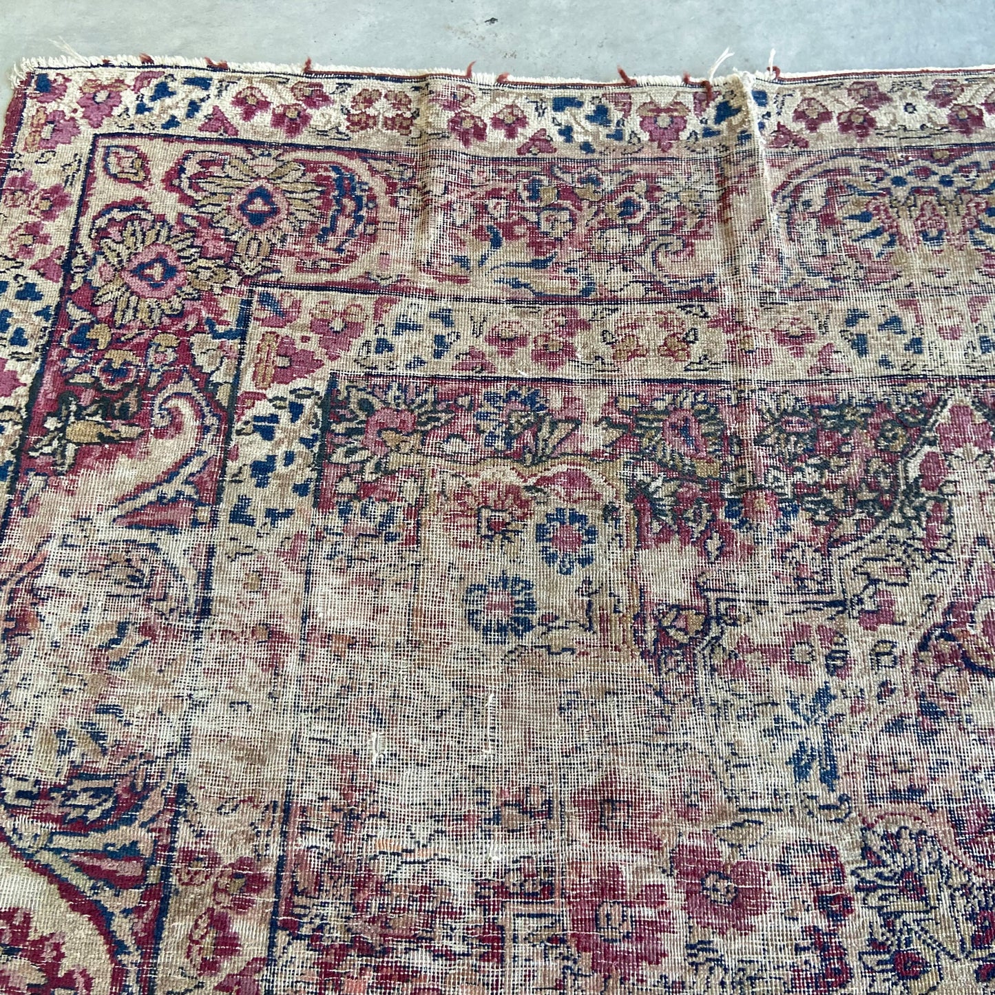 Antique Kerman Accent Rug #R1149 - 4'2" x 6'1"