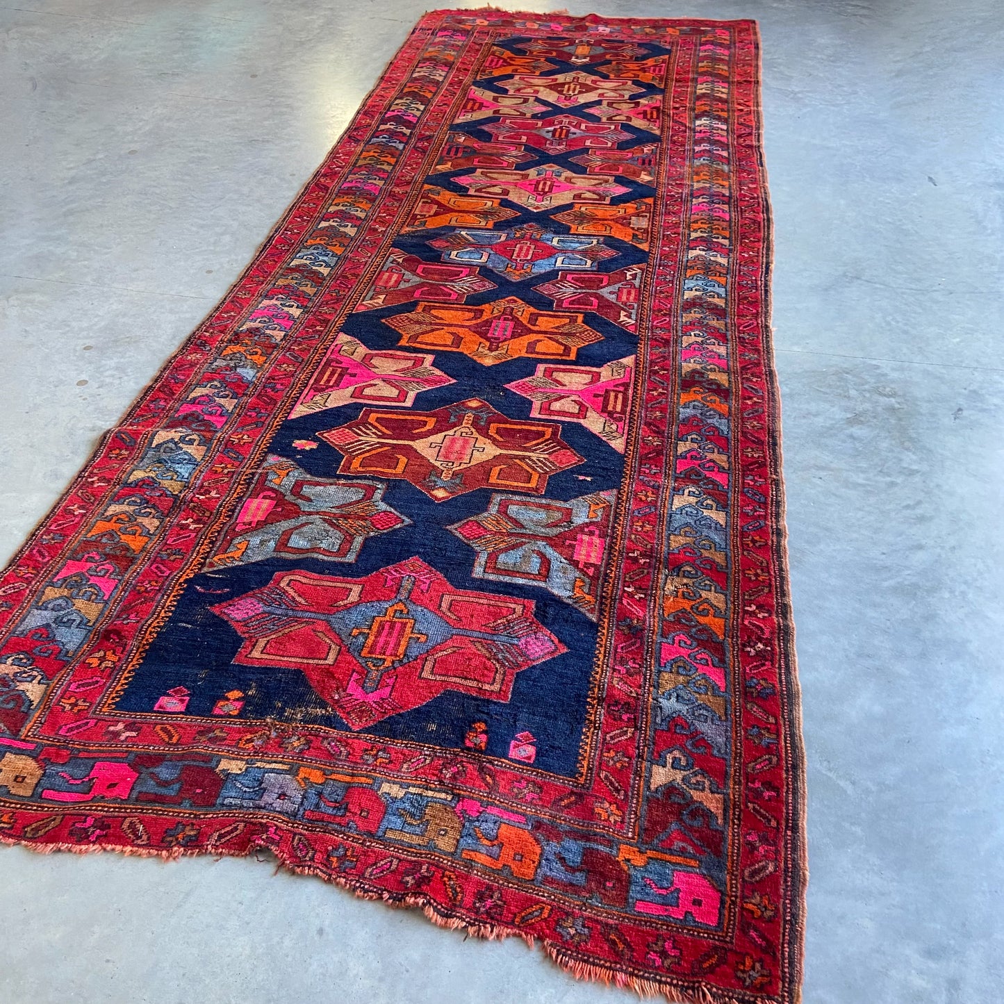 Antique Karabagh Runner #R1152 - 4'8" x 13"