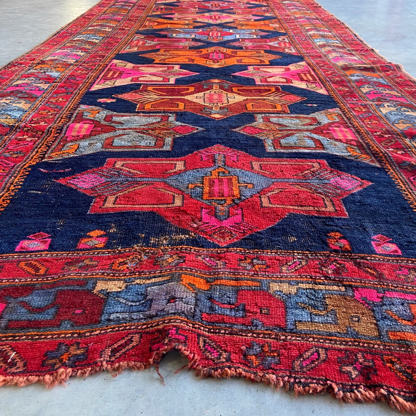 Antique Karabagh Runner #R1152 - 4'8" x 13"