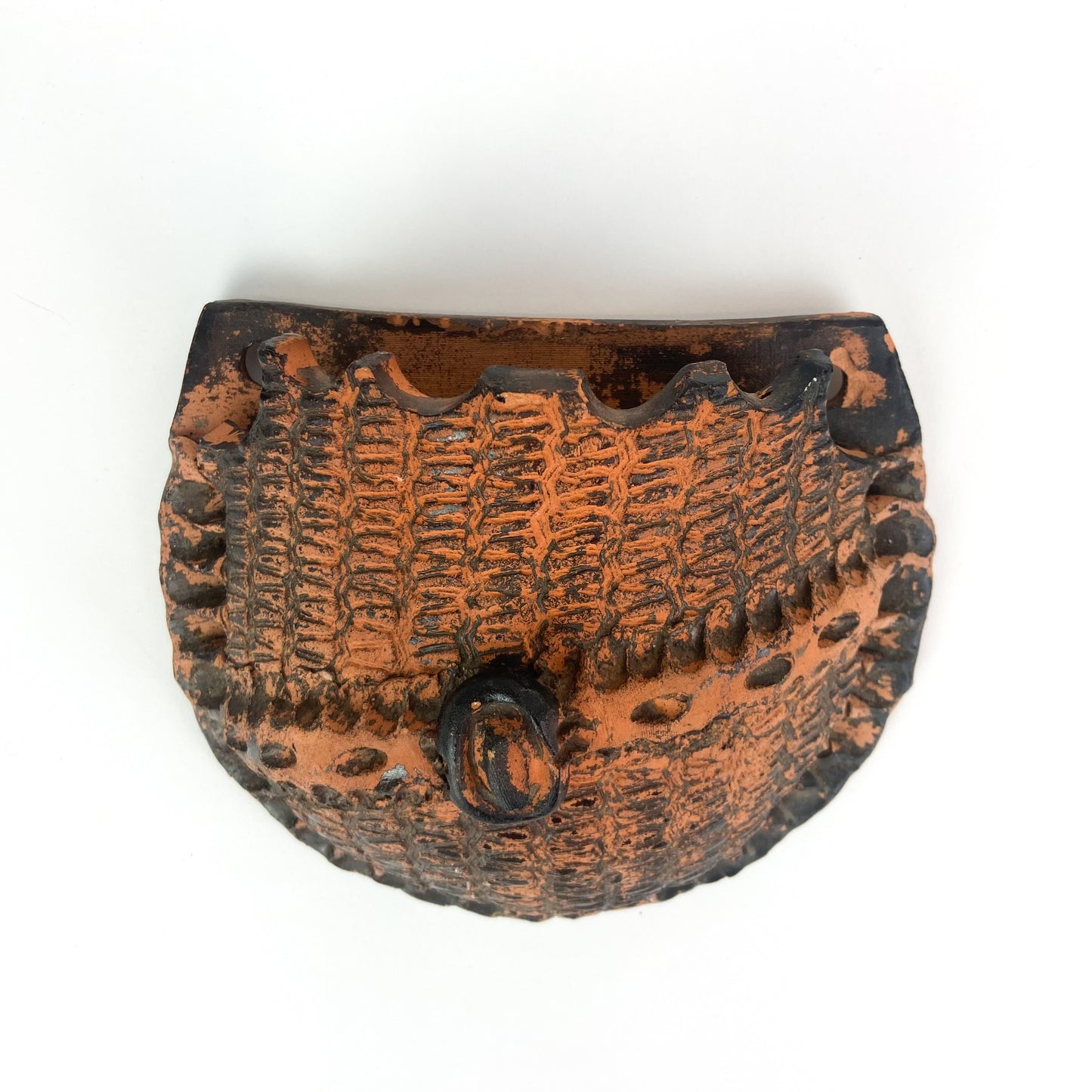 Antique Redware Wall Pocket #O1213