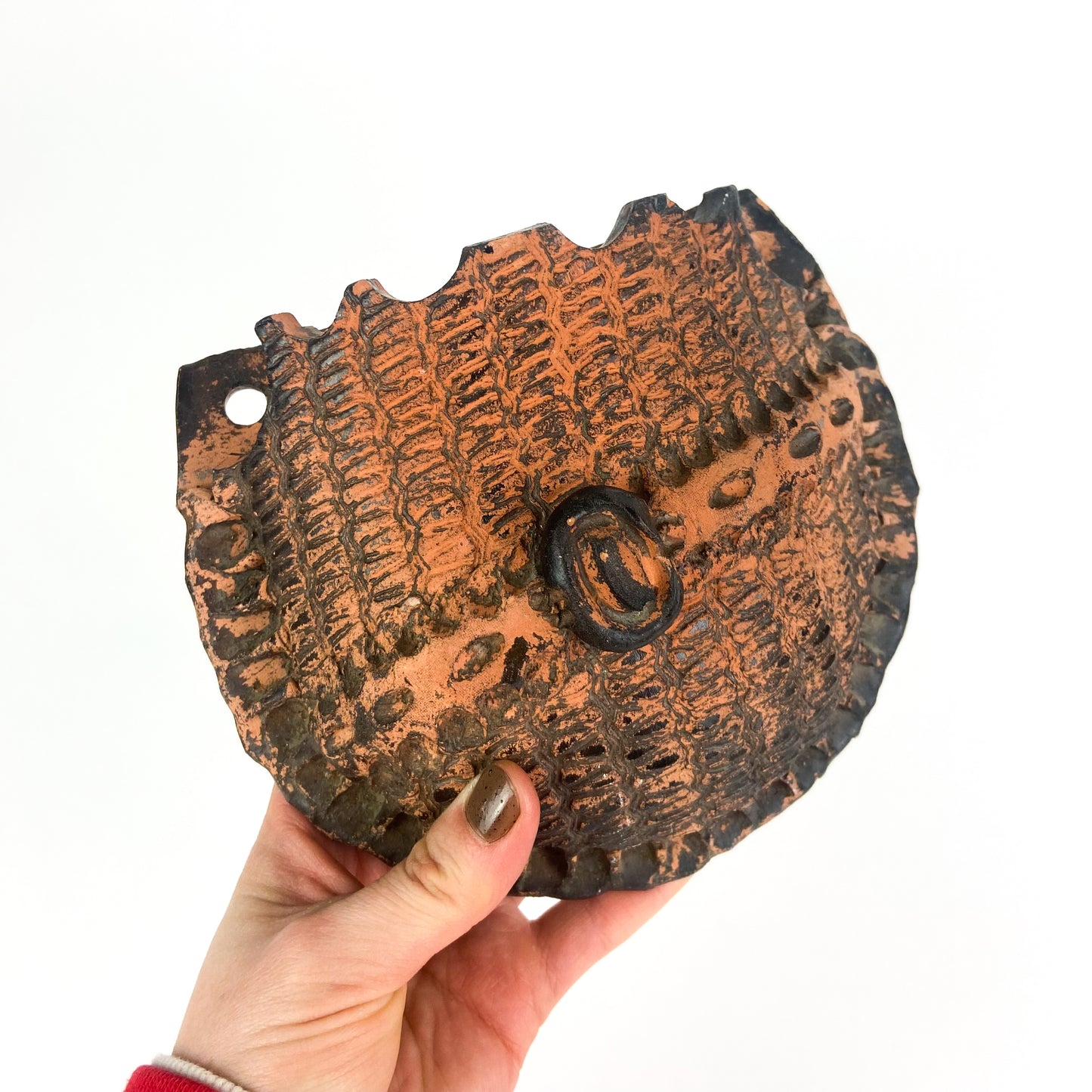 Antique Redware Wall Pocket #O1213