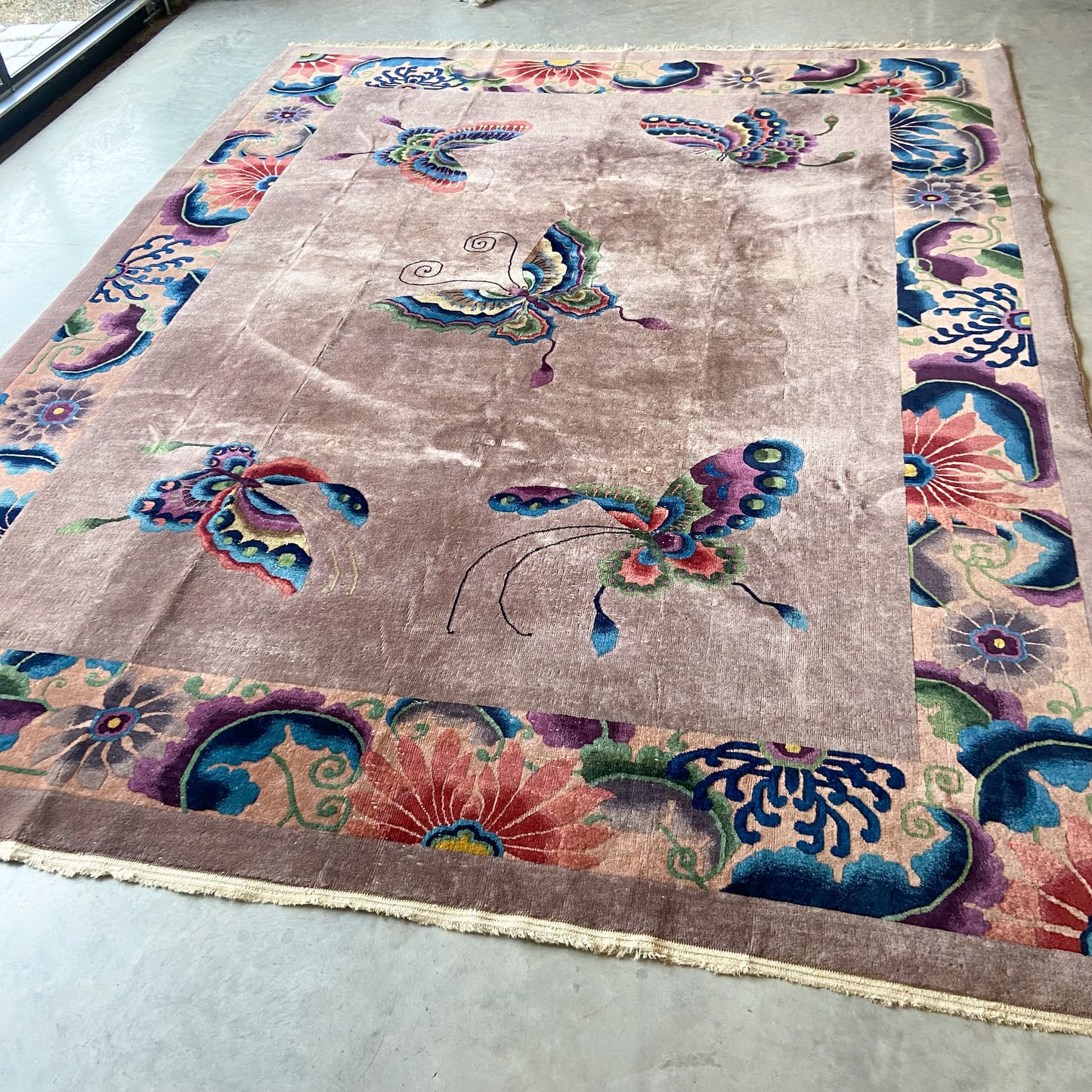 Antique Chinese Deco Area Rug #R1090 - 8'11" x 11'8"