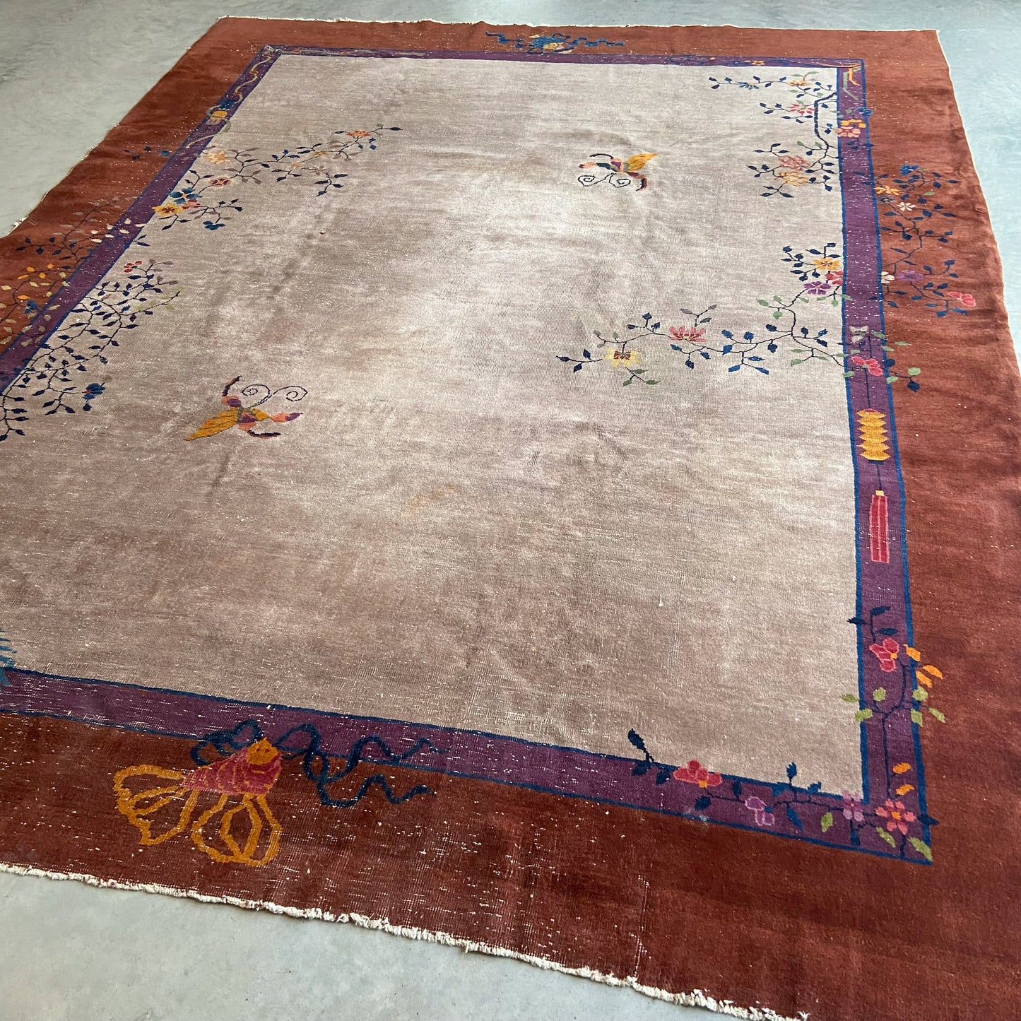 Antique Chinese Deco Area Rug #R1088 - 8'11" x 11'7"