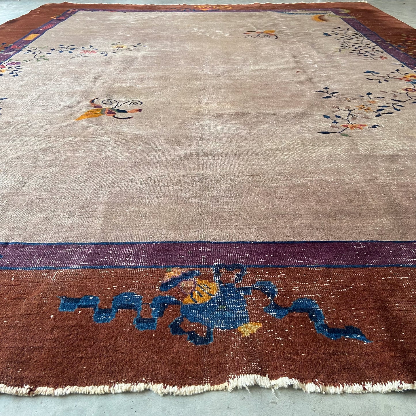 Antique Chinese Deco Area Rug #R1088 - 8'11" x 11'7"