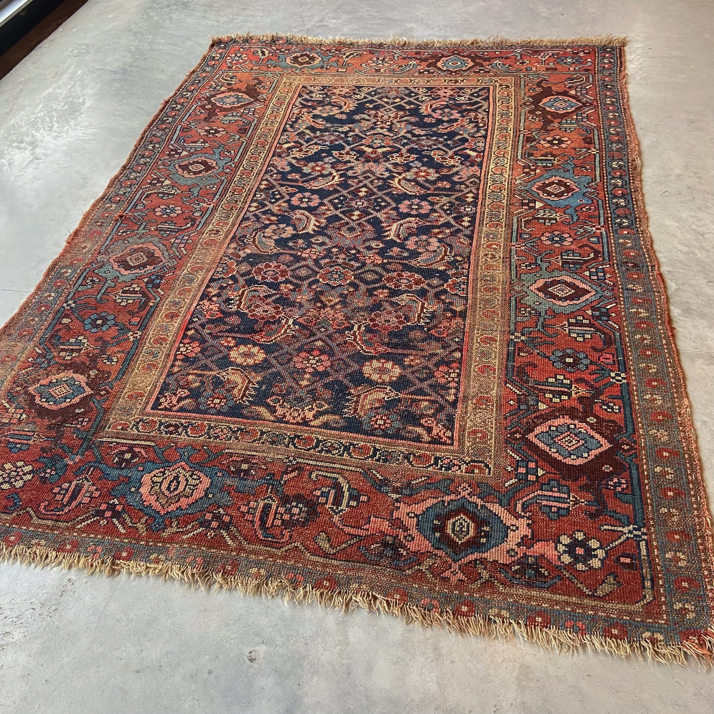 Antique Bidjar Accent Rug #R1092 - 4'4" x 6'1"