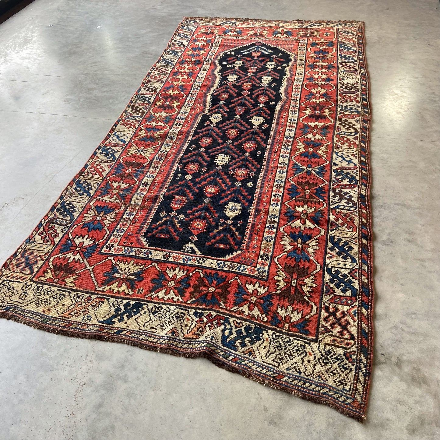 Antique Kurdish Accent Rug #R1096 - 3'8" x 8'