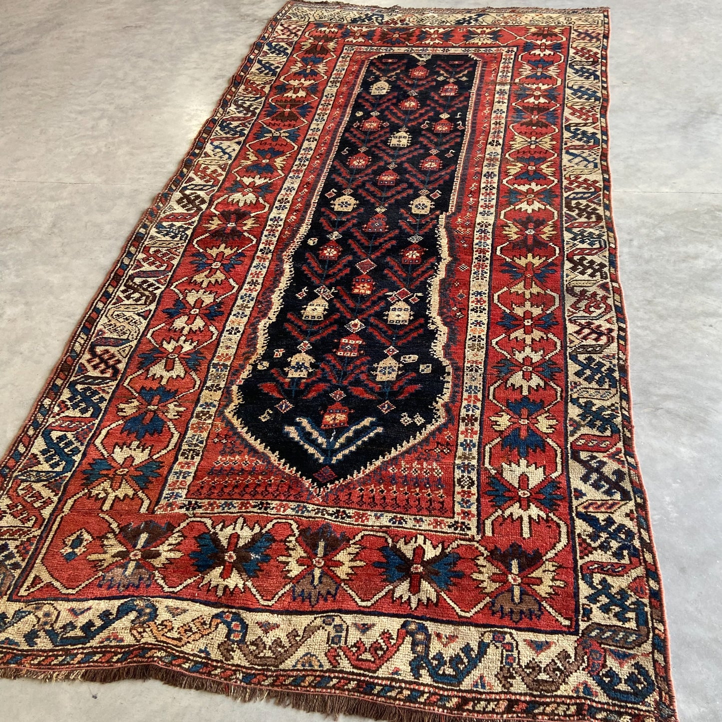 Antique Kurdish Accent Rug #R1096 - 3'8" x 8'