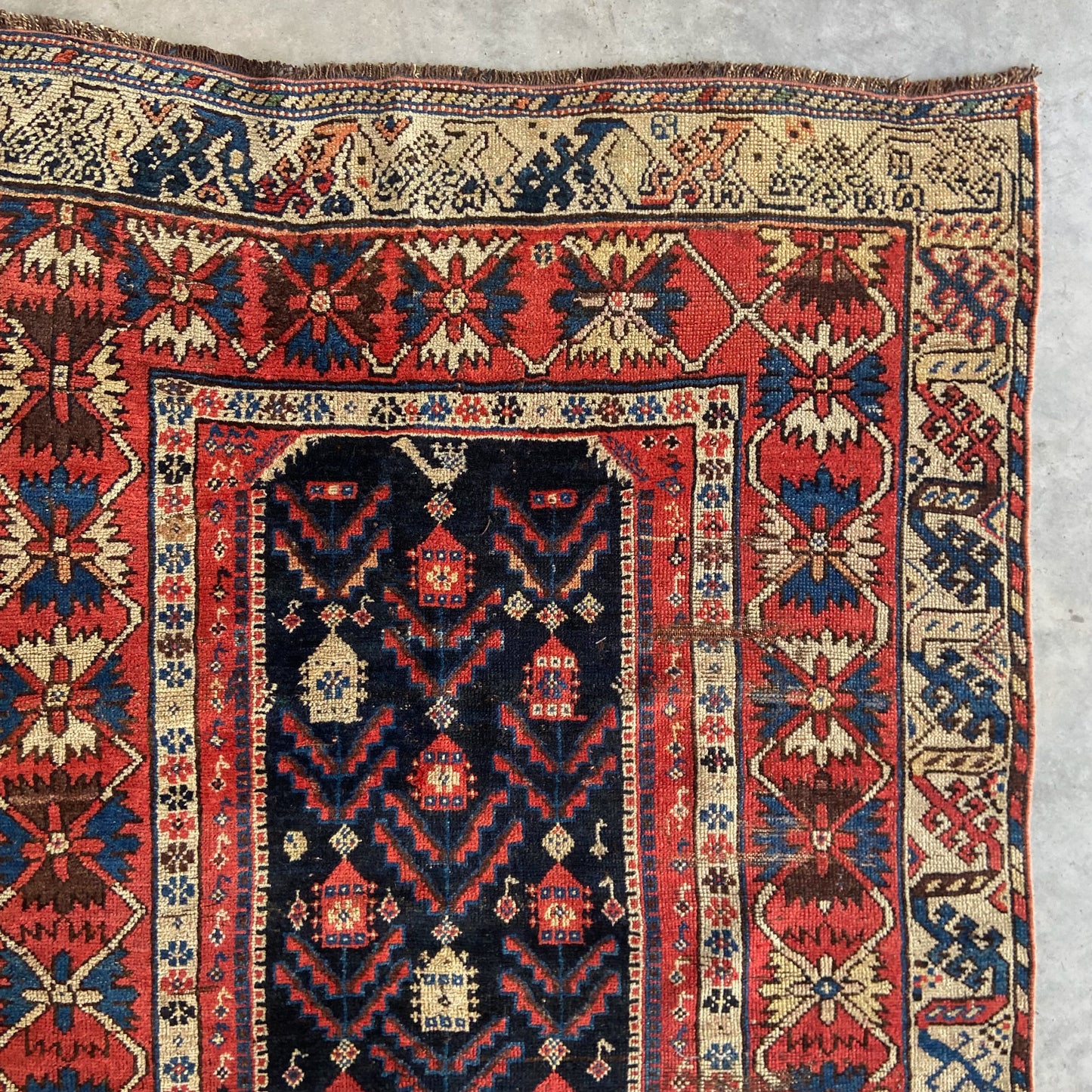 Antique Kurdish Accent Rug #R1096 - 3'8" x 8'