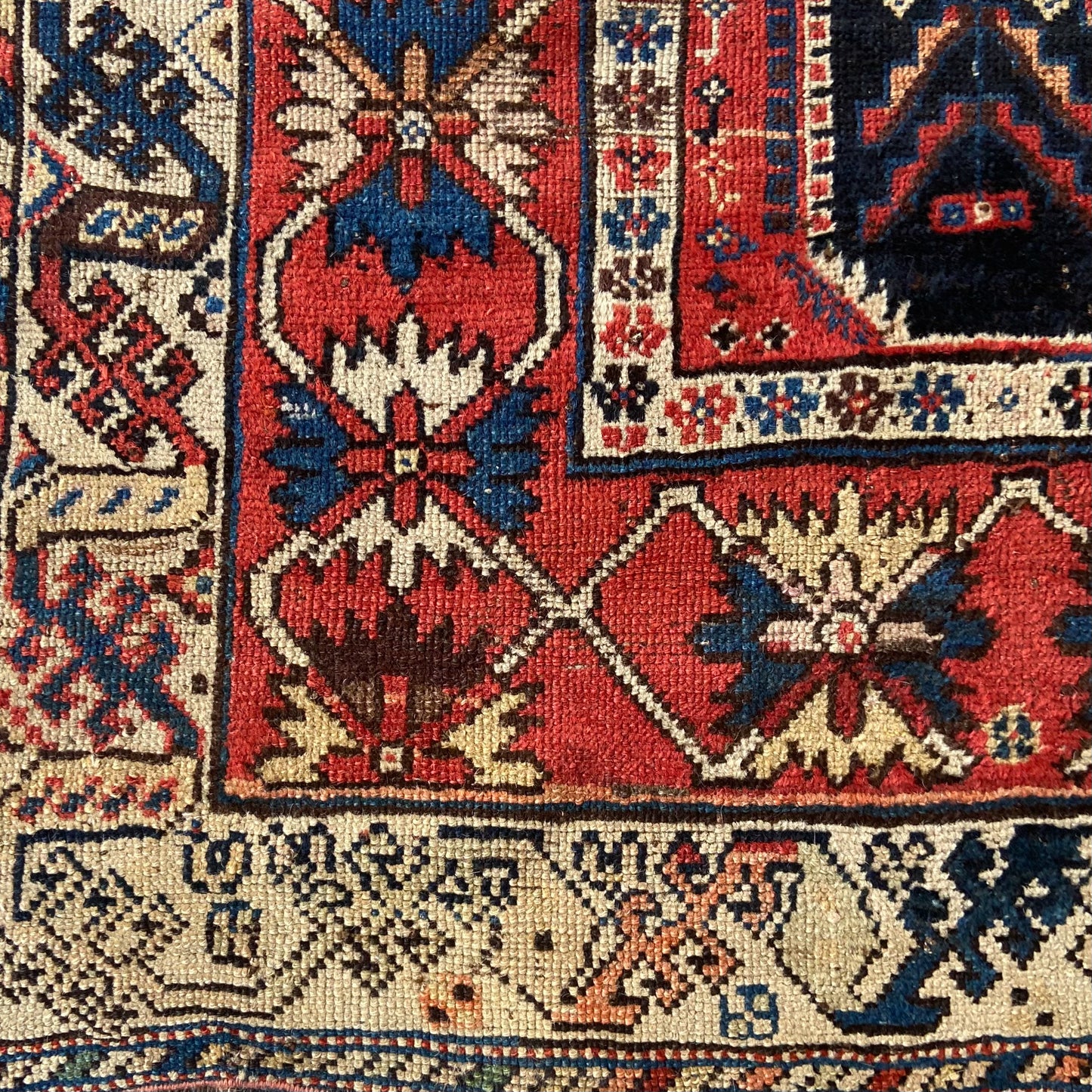 Antique Kurdish Accent Rug #R1096 - 3'8" x 8'