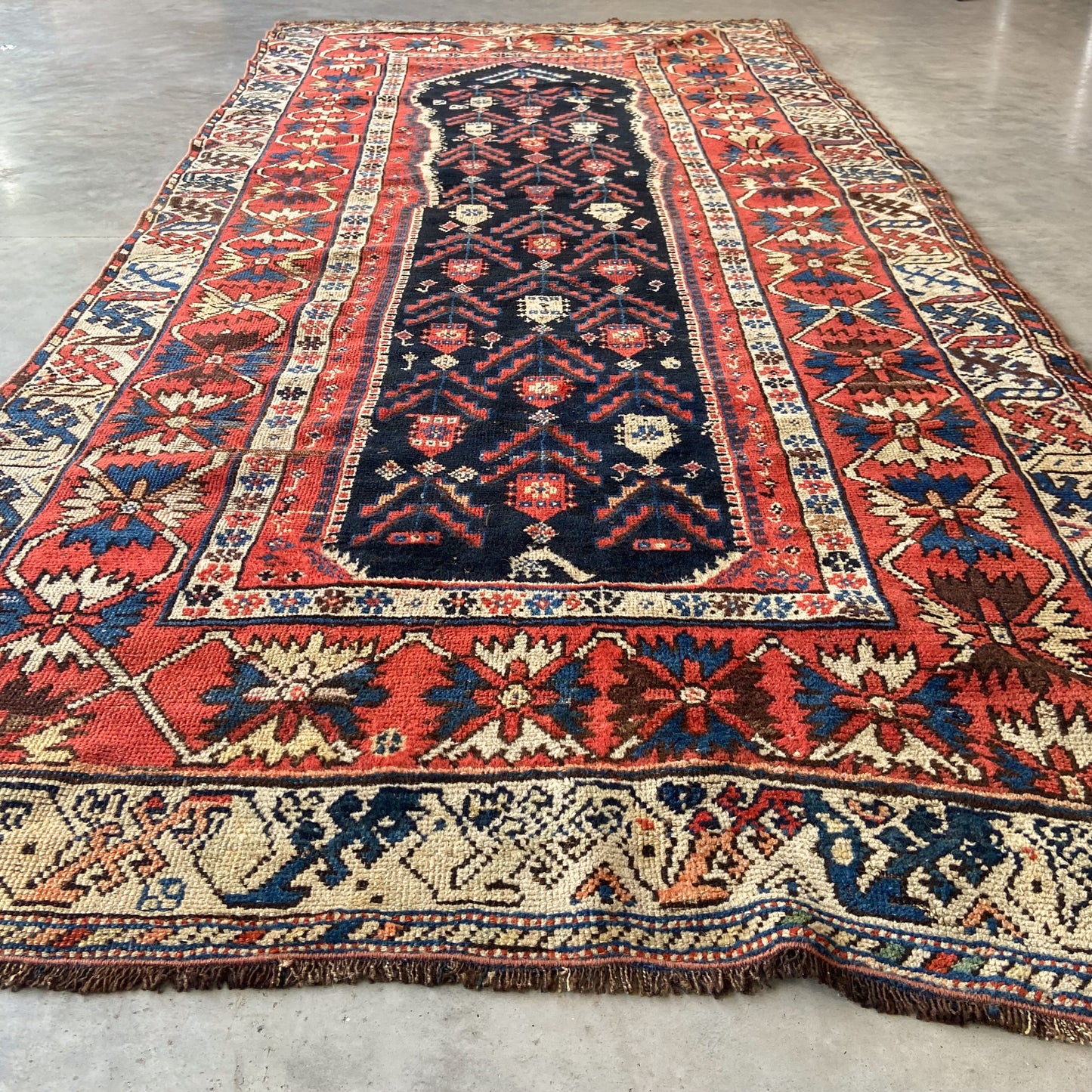 Antique Kurdish Accent Rug #R1096 - 3'8" x 8'