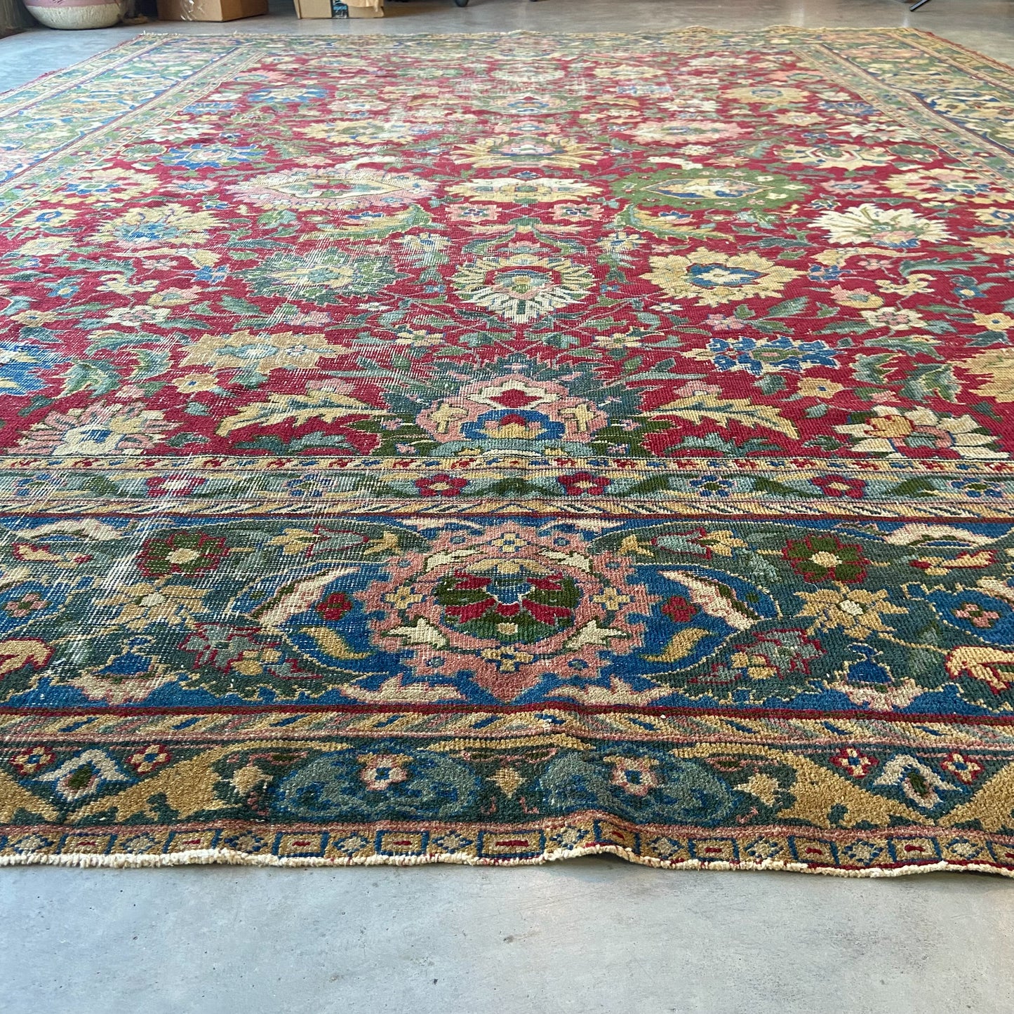 Antique Indian Agra Area Rug #R1098 - 8'10" x 11'10"