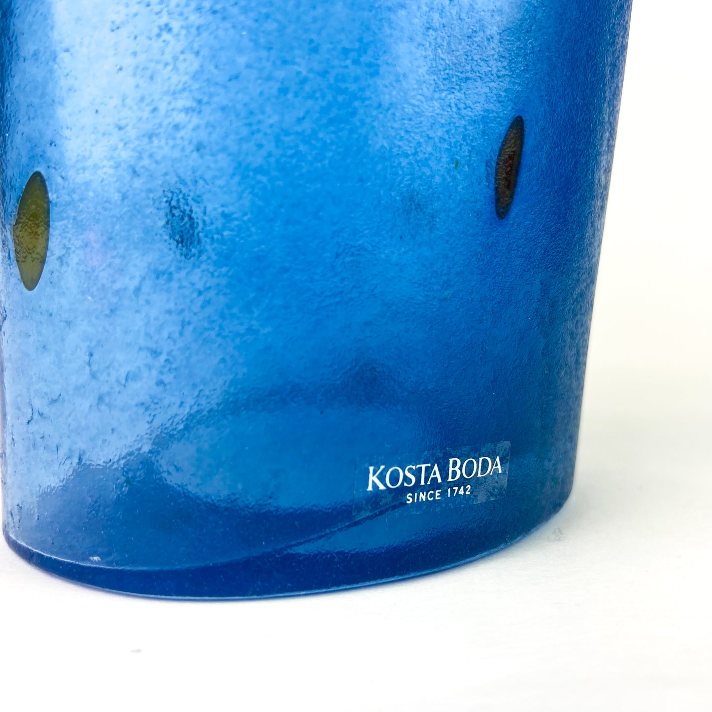 Kosta Boda Blue Frosted Glass Vase #O1043