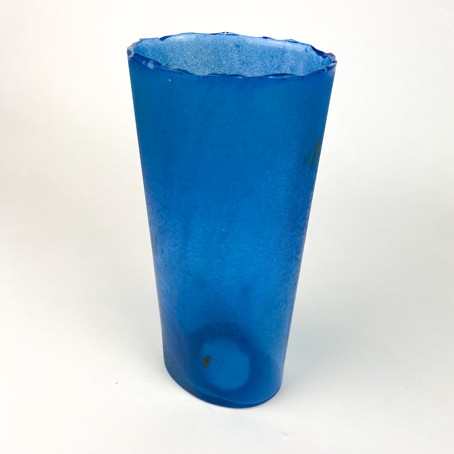 Kosta Boda Blue Frosted Glass Vase #O1043