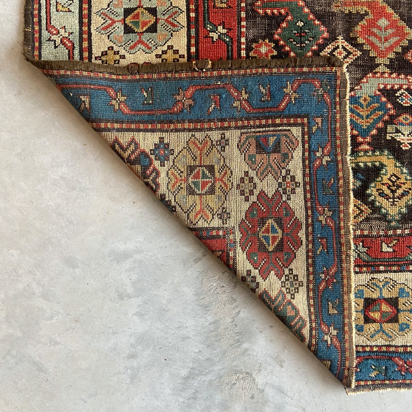 Antique Kurdish Boteh Accent Rug #R1100 - 4'2" x 6'