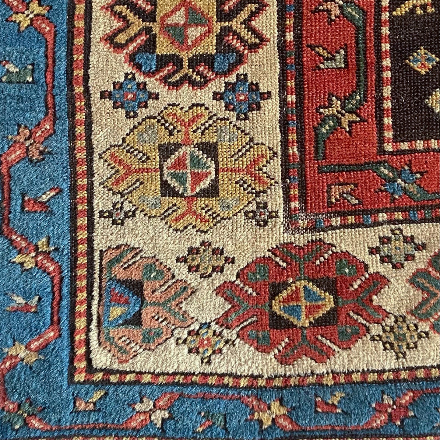 Antique Kurdish Boteh Accent Rug #R1100 - 4'2" x 6'