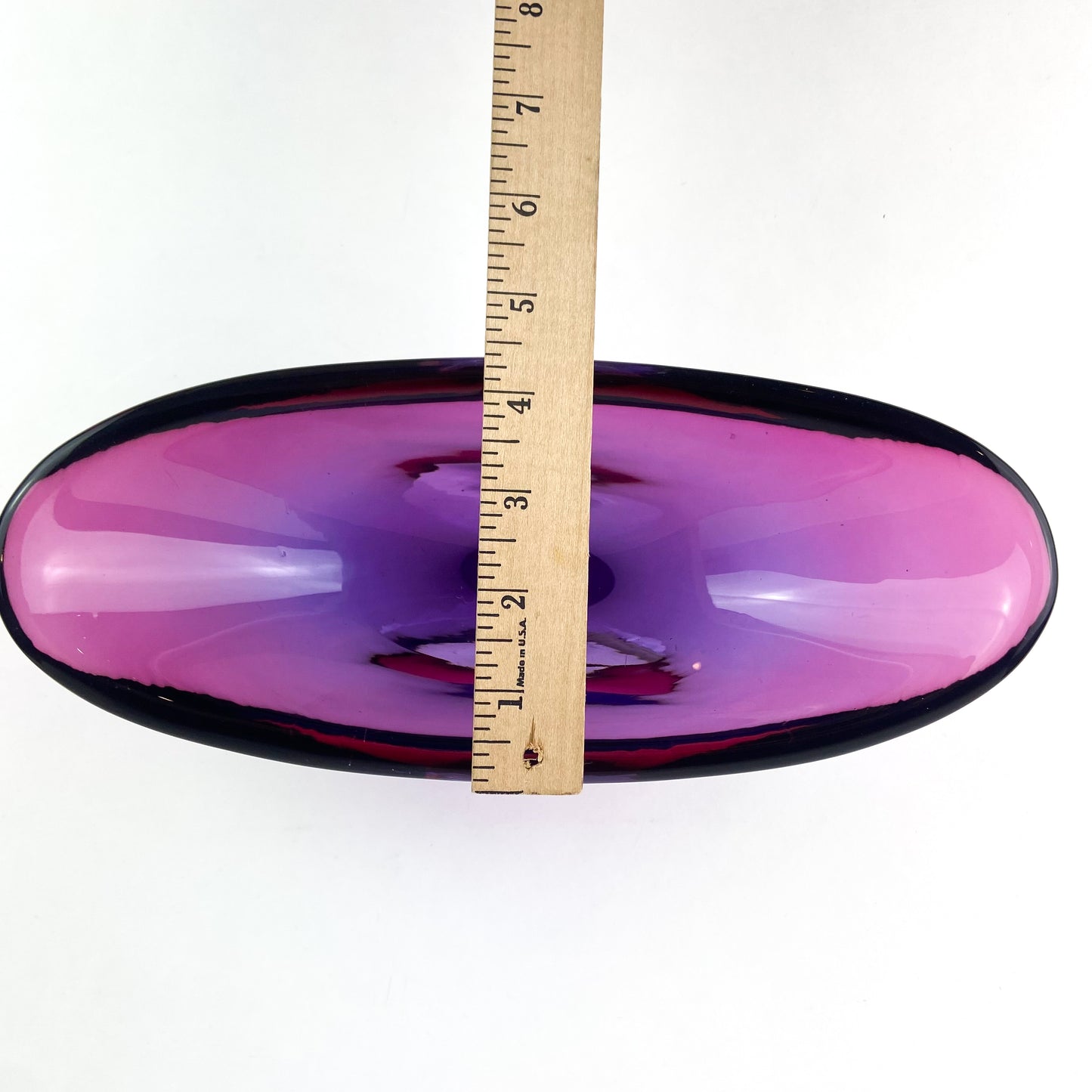 Murano Ovoid Purple + Fuschia Sommerso Glass Bowl #O1073