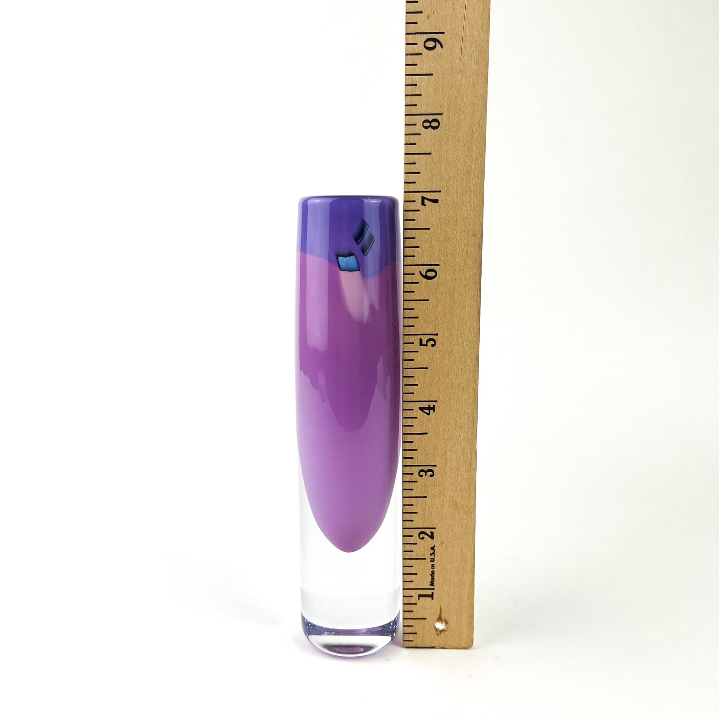 Post-Modern Studio Art Glass Bud Vase by Magdanz Shapiro #O1074