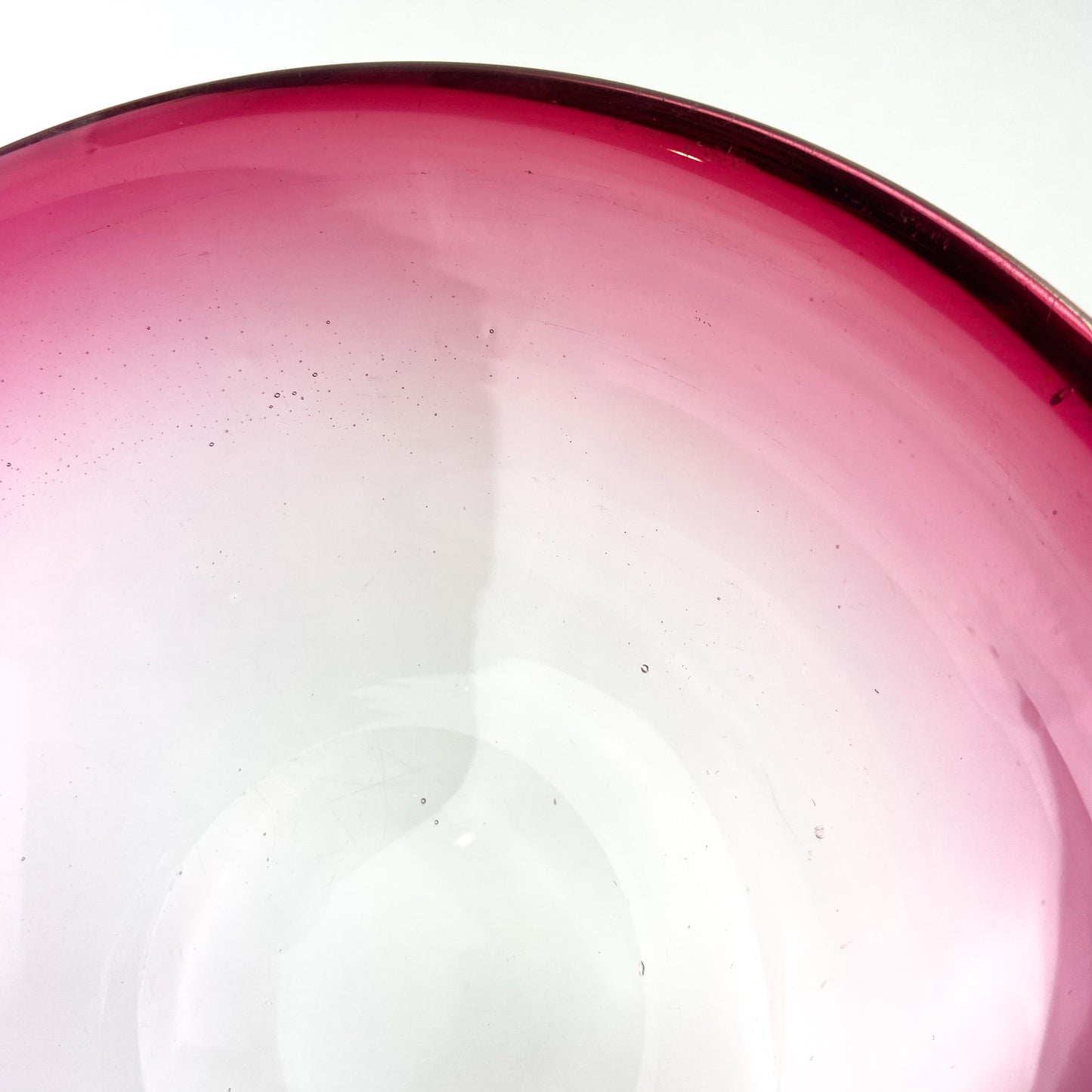 Murano Pink + Clear Freeform Glass Catchall/Ashtray #O1076