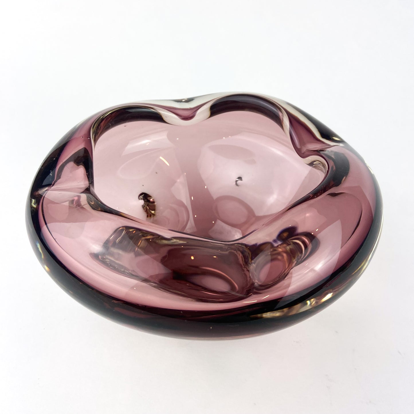 Erickson Amethyst Art Glass Catchall/Ashtray #O1083