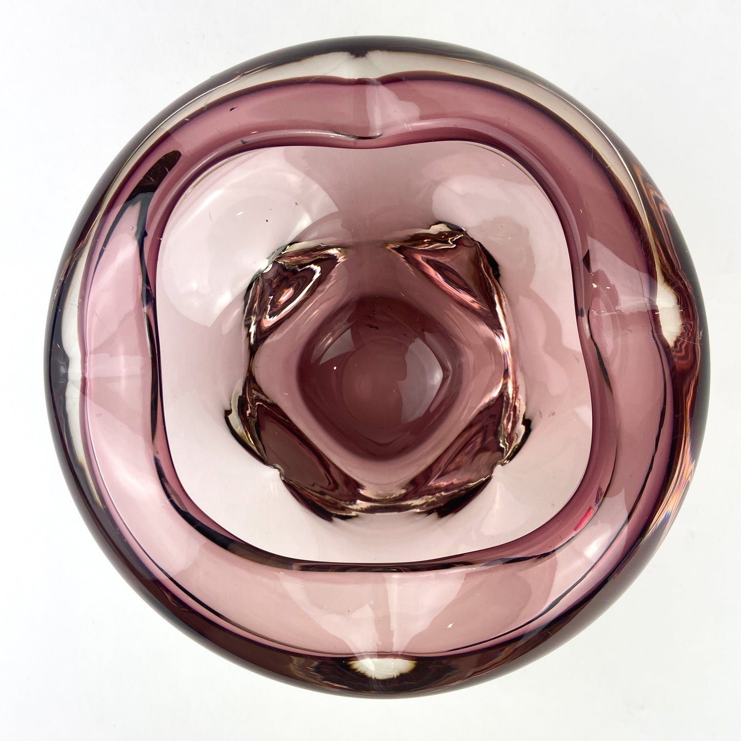 Erickson Amethyst Art Glass Catchall/Ashtray #O1083