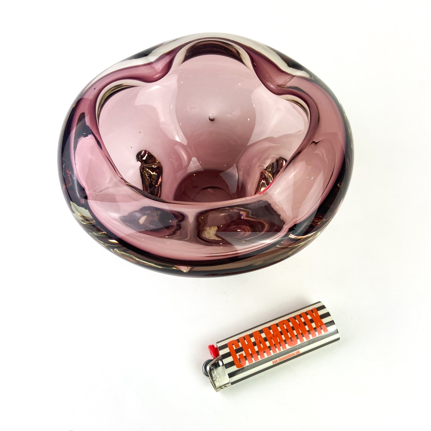 Erickson Amethyst Art Glass Catchall/Ashtray #O1083