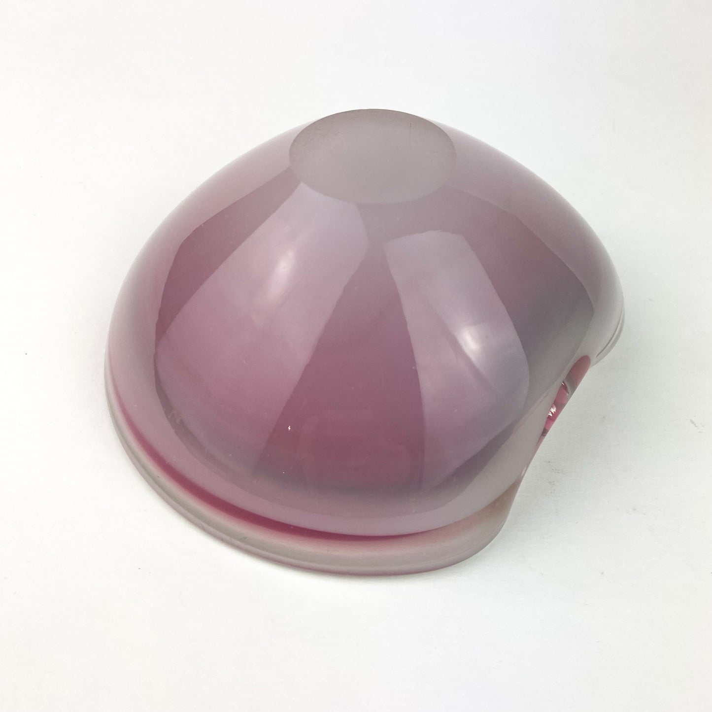 Murano Pink + White Freeform Glass Catchall/Ashtray #O1089