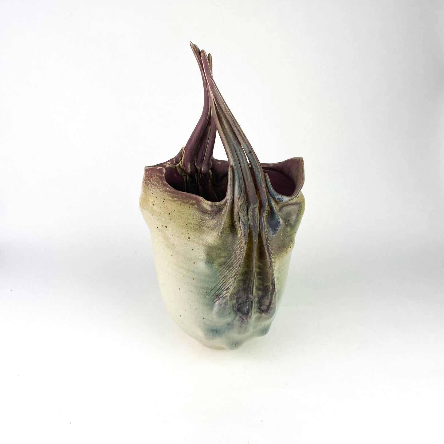 Large Sculptural Studio Art Pottery Vase #O1117