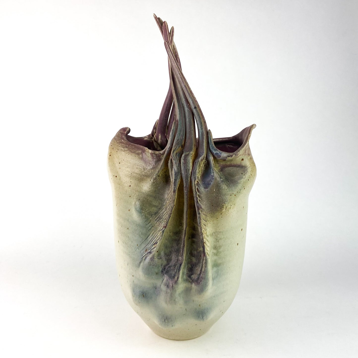 Large Sculptural Studio Art Pottery Vase #O1117