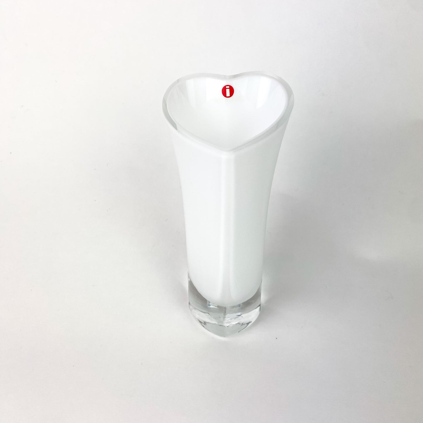 Iittala White Flared Art Glass Vase #O1135