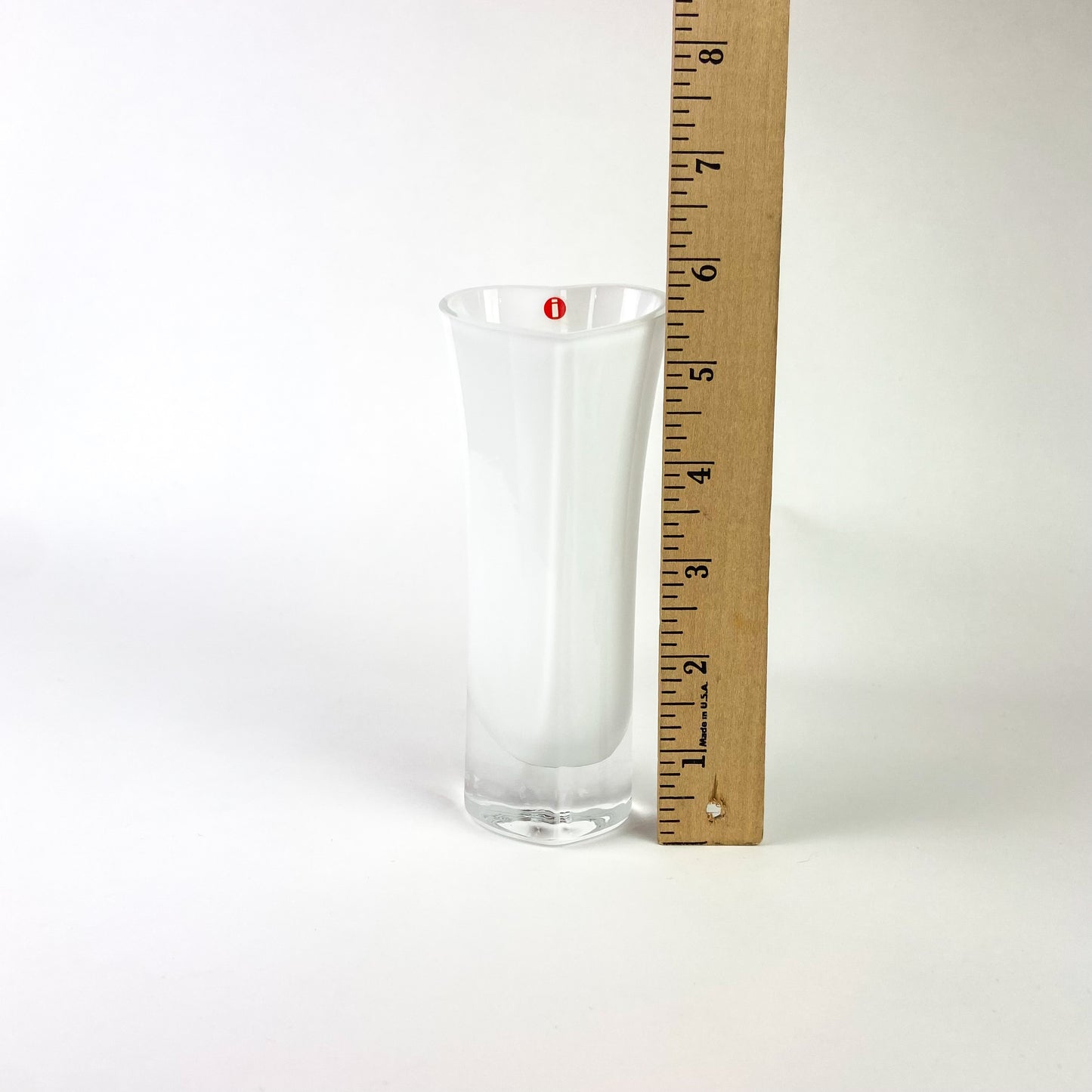 Iittala White Flared Art Glass Vase #O1135