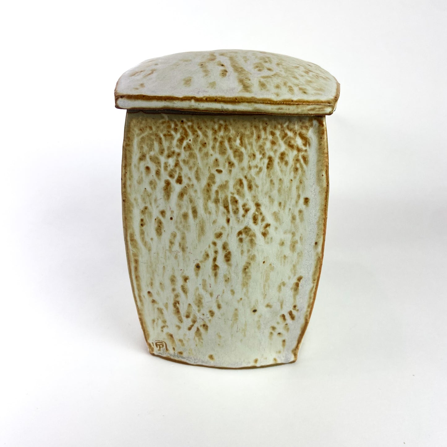 Cream Studio Art Pottery Lidded Jar #O1136