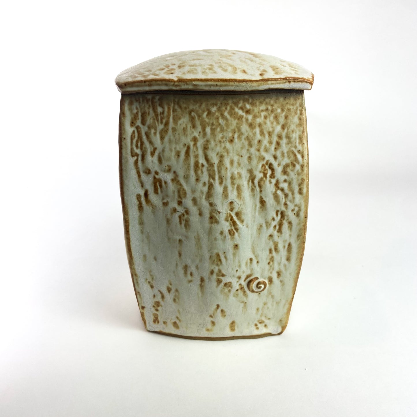 Cream Studio Art Pottery Lidded Jar #O1136