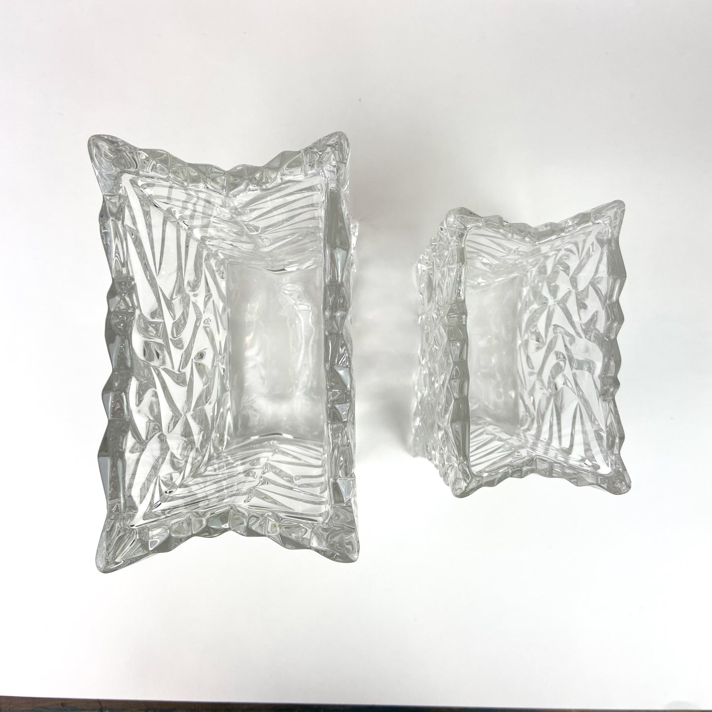 Pair of Crystal 'Paper Bag' Vases by Rosenthal #O1137