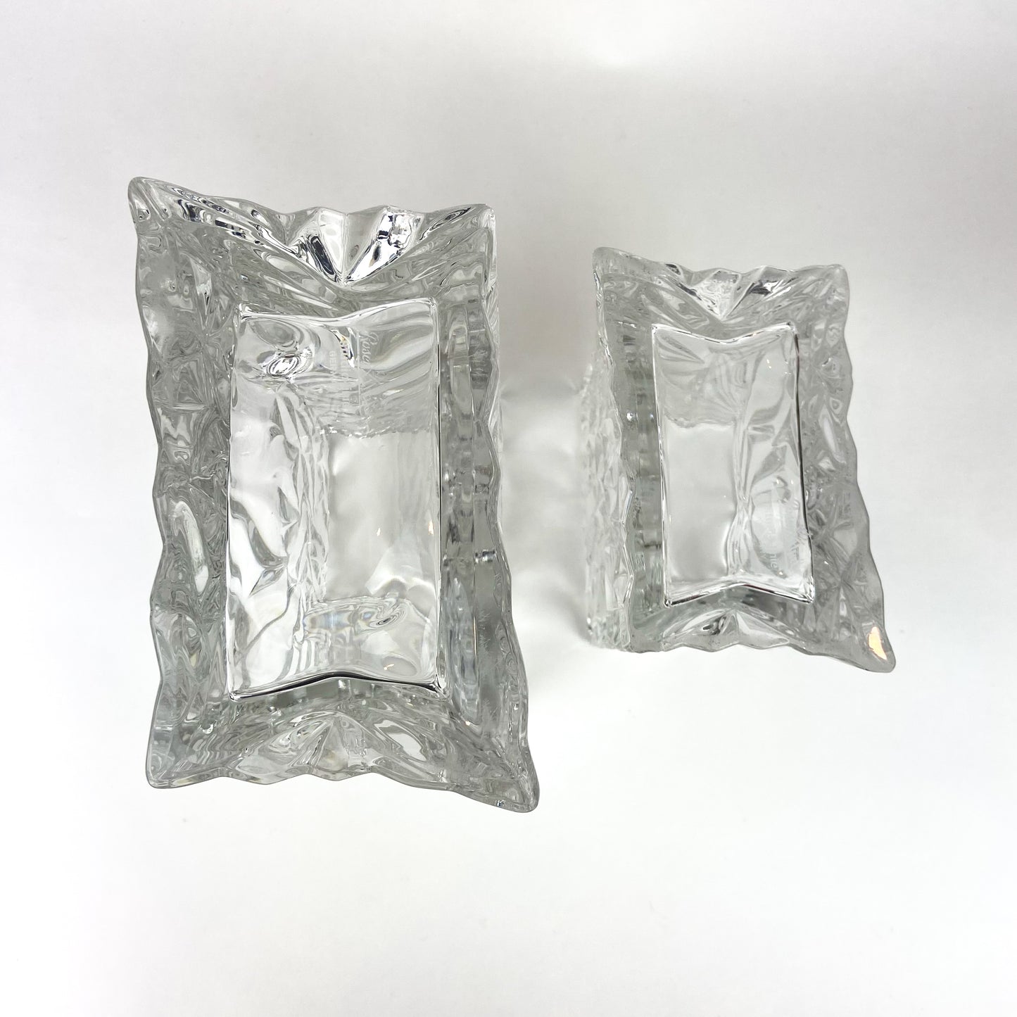 Pair of Crystal 'Paper Bag' Vases by Rosenthal #O1137